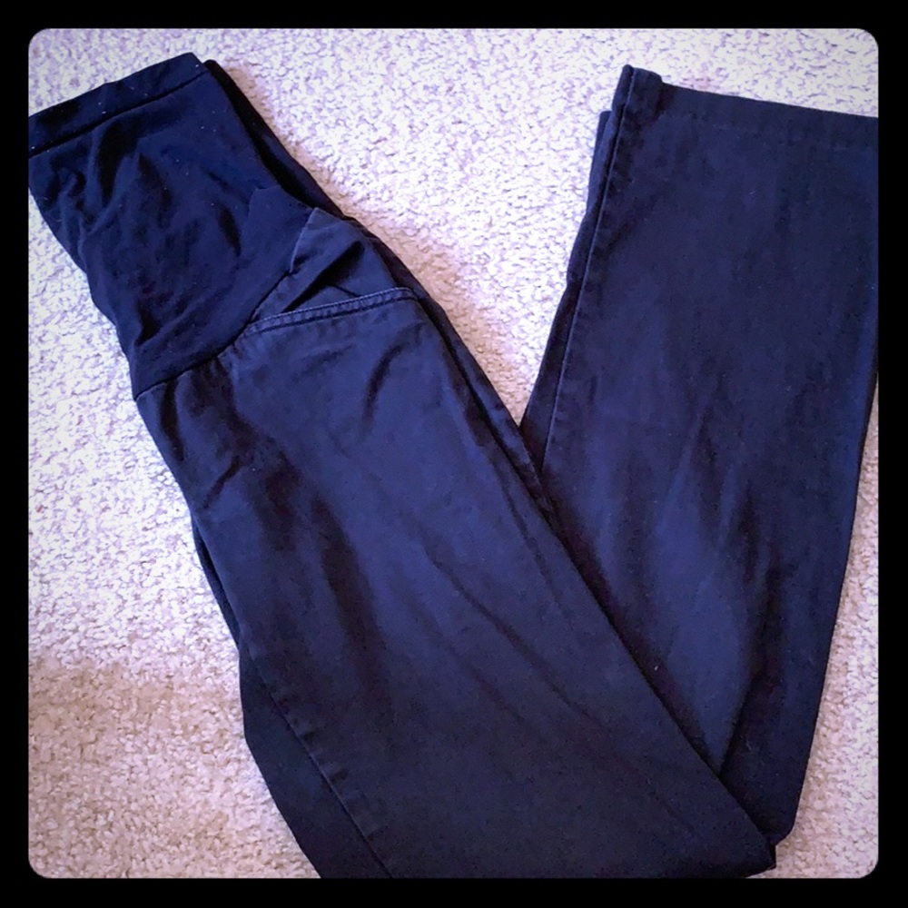 LONG maternity black dress pants TALL